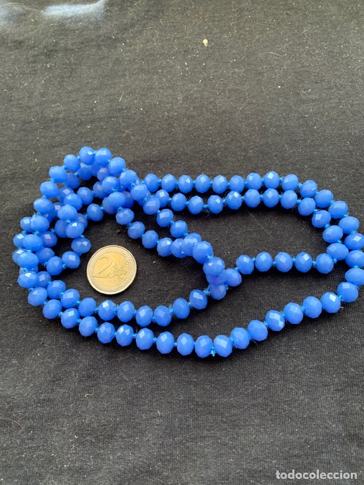 Joyeria: Collar largo cuentas azules sin cierre - Foto 3