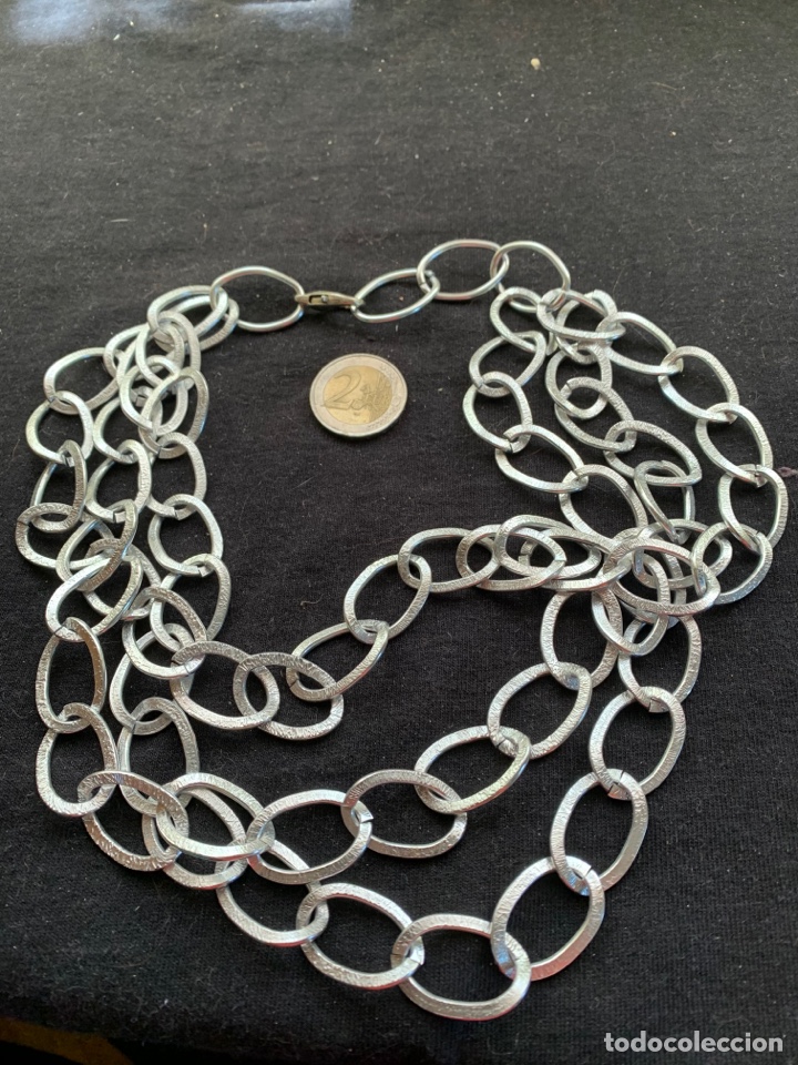 Joyeria: Collar plateado mate 3 filas - Foto 1