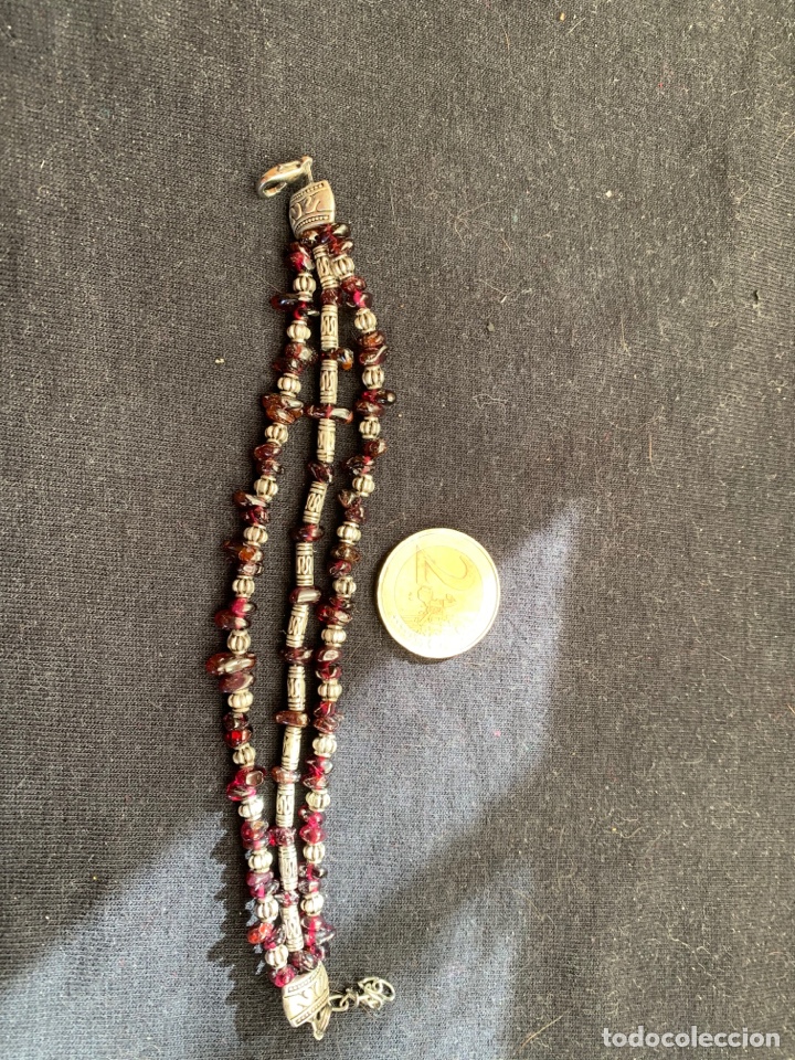 Joyeria: Pulsera plateada y granates - Foto 1