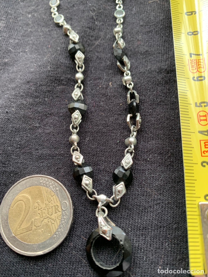 Joyeria: Gargantilla plateada y negra. Marca Monet - Foto 2