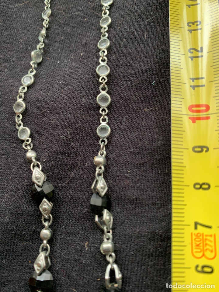 Joyeria: Gargantilla plateada y negra. Marca Monet - Foto 3