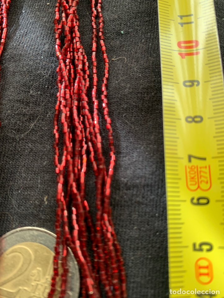 Joyeria: Gargantilla de varias filas de cuentas burdeos - Foto 2