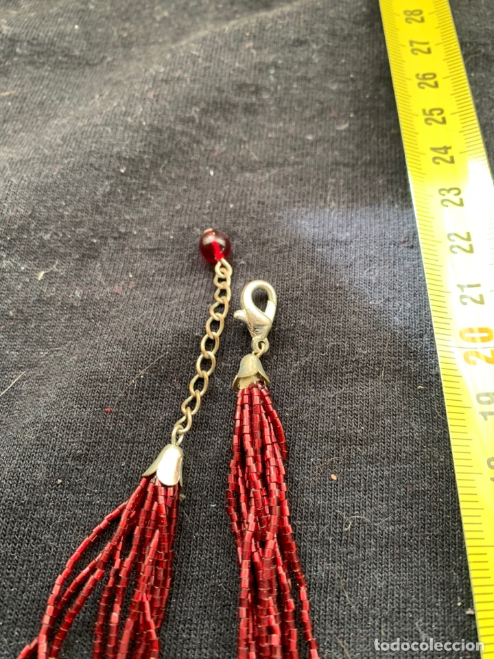 Joyeria: Gargantilla de varias filas de cuentas burdeos - Foto 3