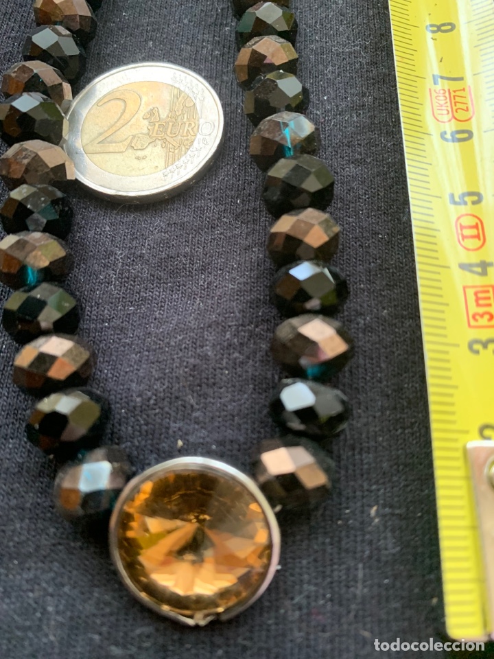 Joyeria: Cadena de piedras negras y central marron - Foto 2