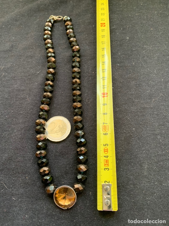 Joyeria: Cadena de piedras negras y central marron - Foto 1