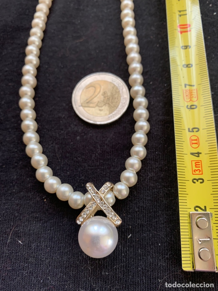 Joyeria: Collar de perlas blancas con colgante - Foto 2