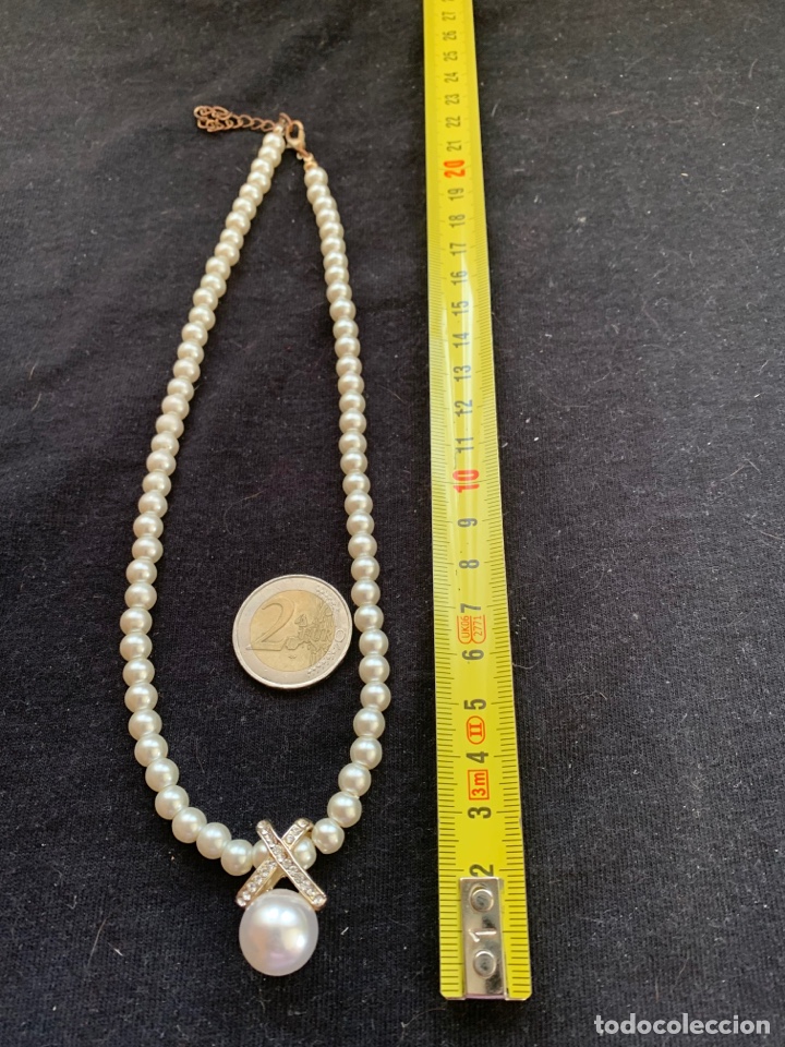 Joyeria: Collar de perlas blancas con colgante - Foto 1