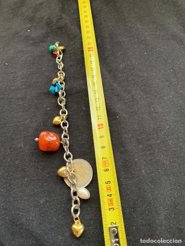 Gioielleria: Pulsera plateada con piedras de colores