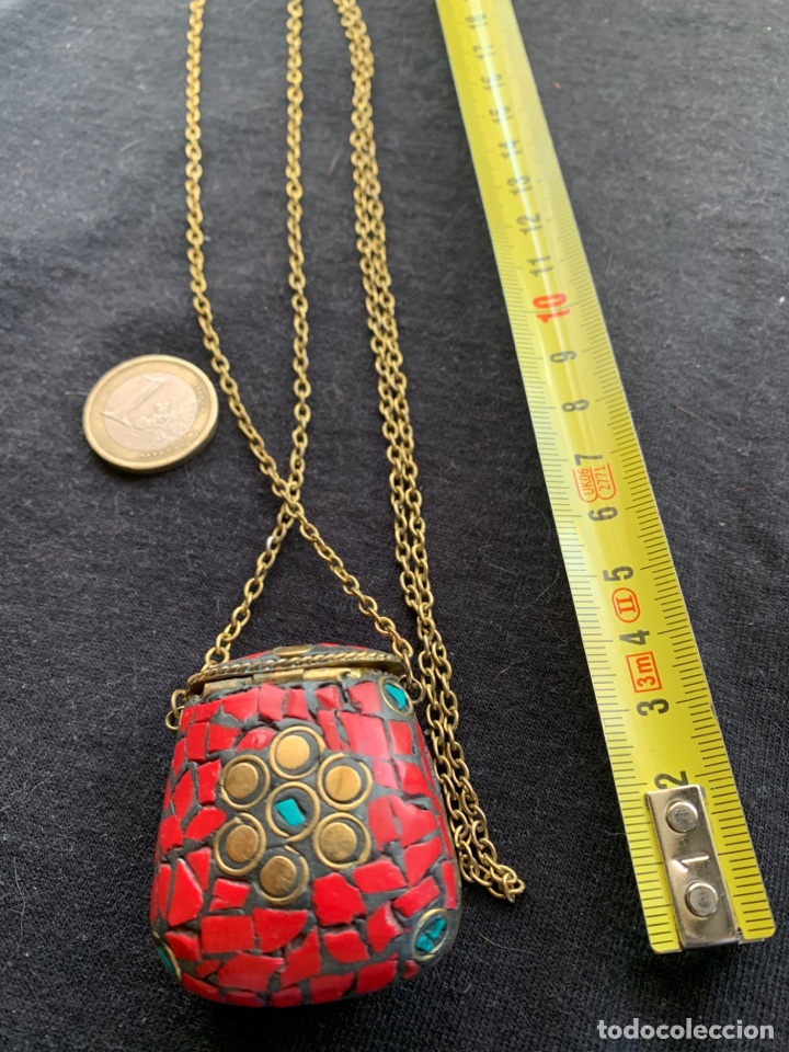 Joyeria: Cadena dorada con coral y turquesas - Foto 2