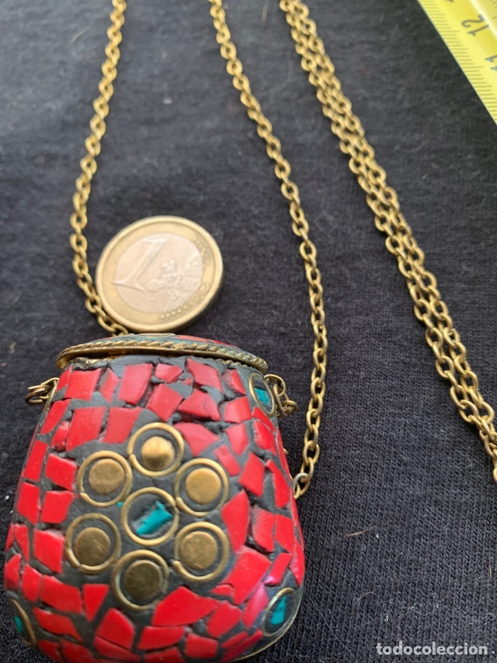 Joyeria: Cadena dorada con coral y turquesas - Foto 4