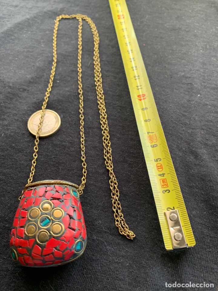 Joyeria: Cadena dorada con coral y turquesas - Foto 1