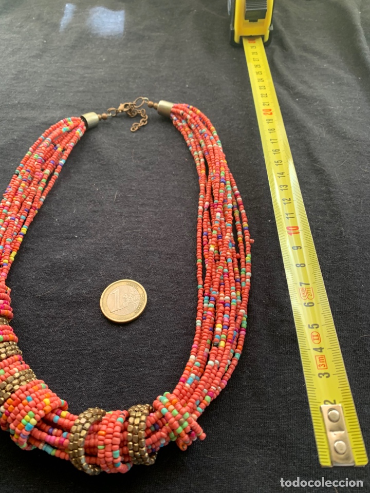 Joyeria: Collar de cuentas coral y doradas - Foto 1