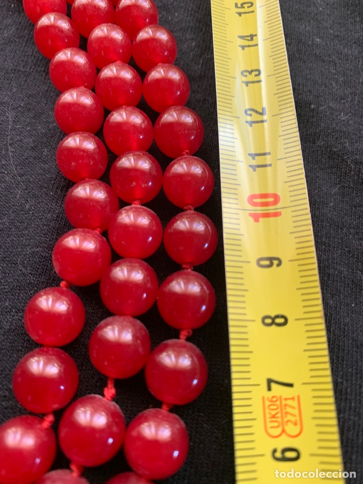 Joyeria: Gargantilla 3 filas de bolas burdeos - Foto 2