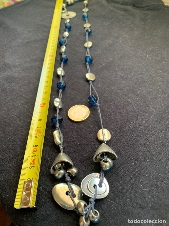 Joyeria: Collar plateado azul y perlas - Foto 1