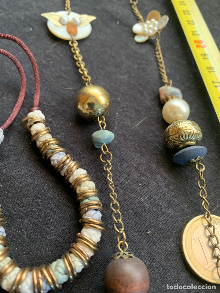 Joyeria: Collar y pulsera dorada y distintos tonos de marron - Foto 3