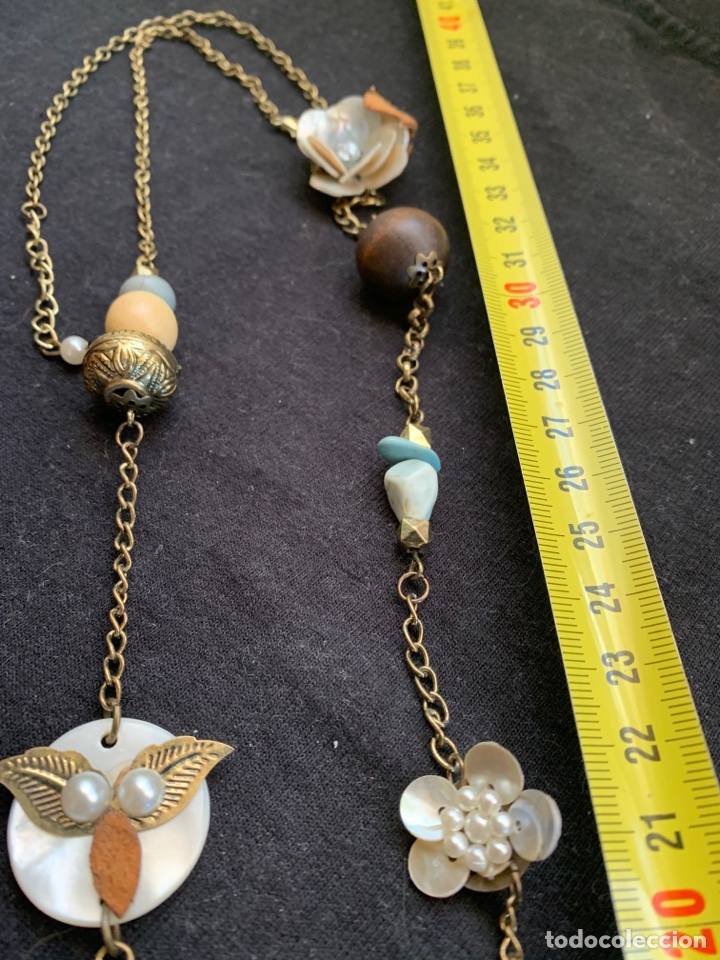 Joyeria: Collar y pulsera dorada y distintos tonos de marron - Foto 4