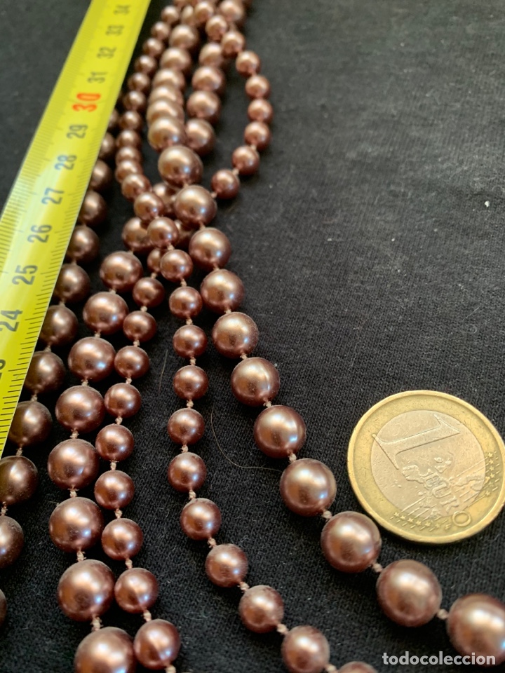 Joyeria: Collar de 5 filas de perlas marrones - Foto 2