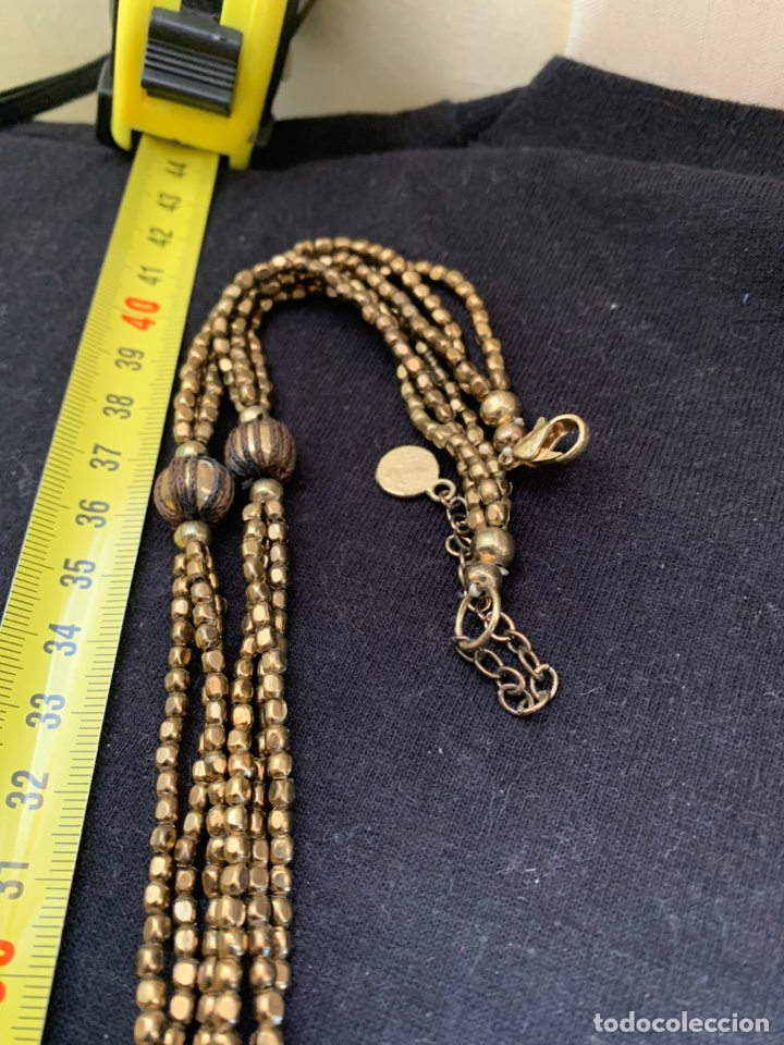 Joyeria: Collar dorado con borl&oacute;n y pluma - Foto 4