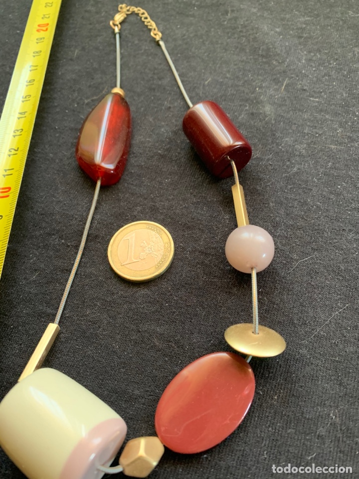 Joyeria: Gargantilla dorada con piedras marrones - Foto 2