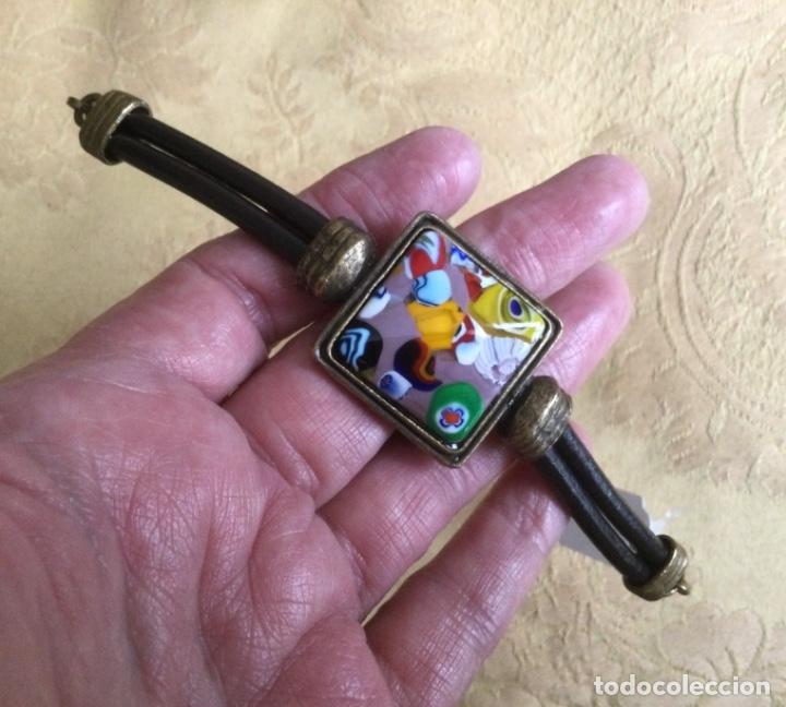 Gioielleria: PULSERA CUERO Y ESMALTE AL FUEGO MADE IN SPAIN