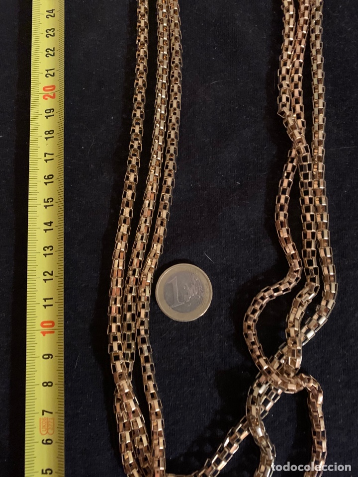 Joyeria: Collar largo dorado de 3 cadenas - Foto 2