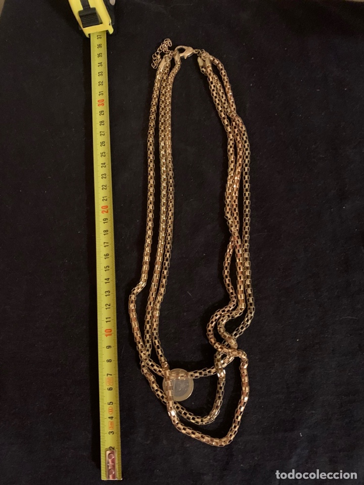Joyeria: Collar largo dorado de 3 cadenas - Foto 1