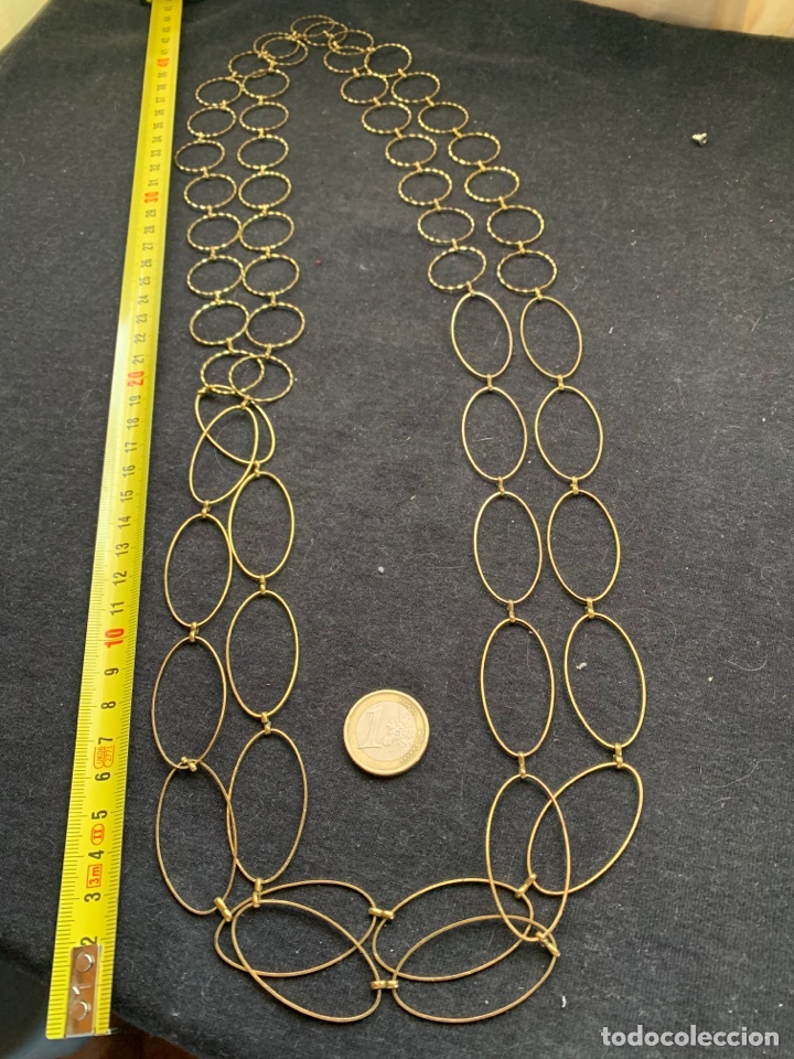 Joyeria: Dos collares largos dorado mate - Foto 1