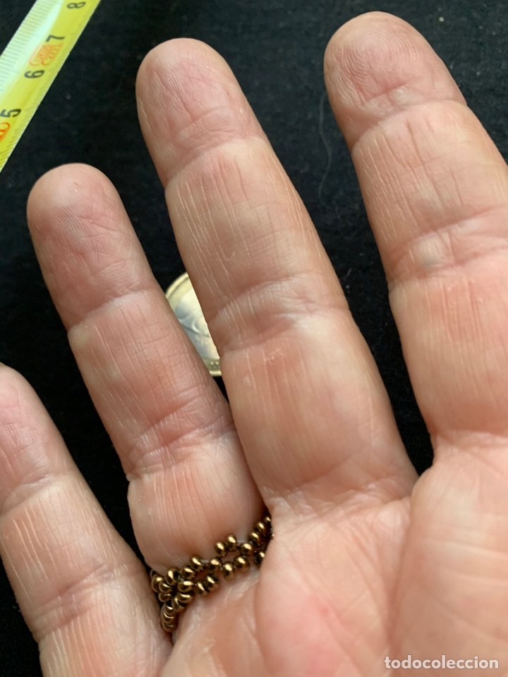 Joyeria: Sortija de perlitas y cuentas doradas elastica - Foto 4