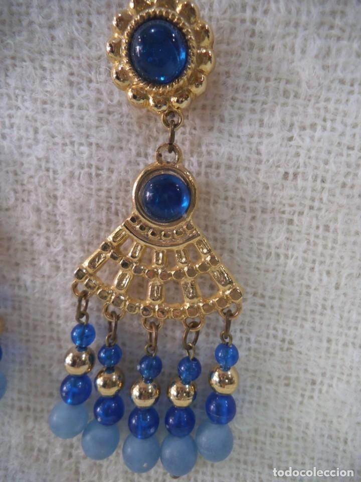 Joyeria: PENDIENTES ( ABALORIOS AZUL ) antial&eacute;rgicos - Foto 2
