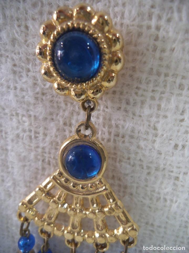 Joyeria: PENDIENTES ( ABALORIOS AZUL ) antial&eacute;rgicos - Foto 3