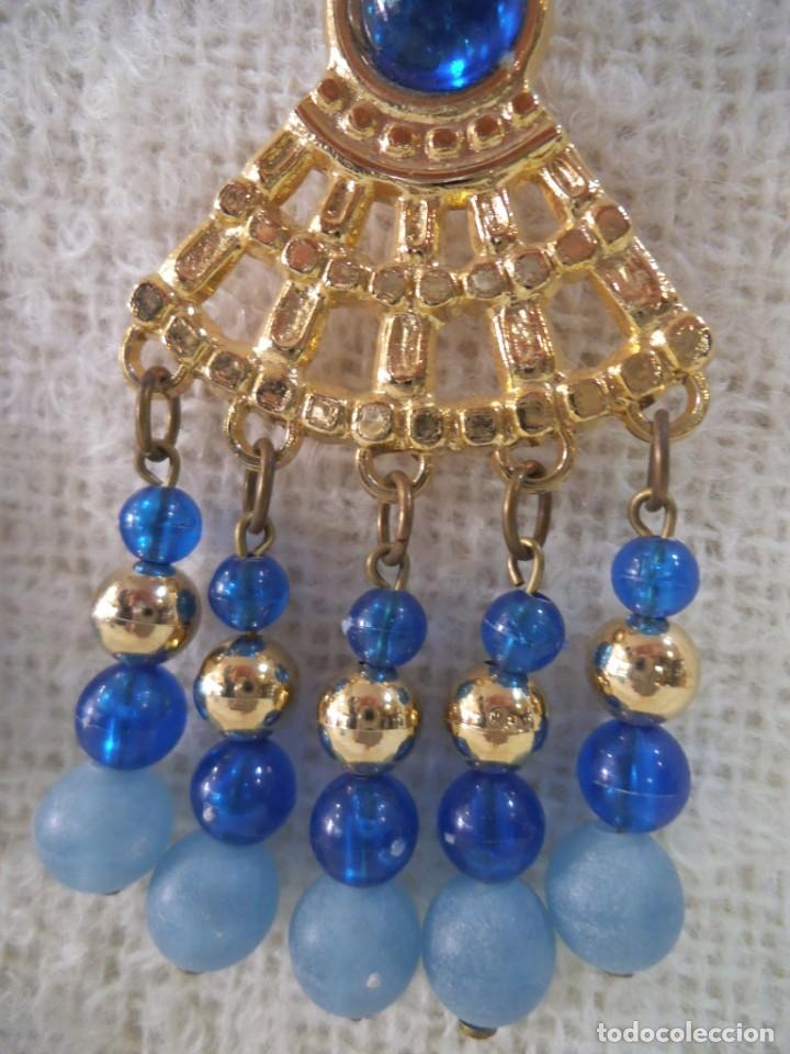 Joyeria: PENDIENTES ( ABALORIOS AZUL ) antial&eacute;rgicos - Foto 4