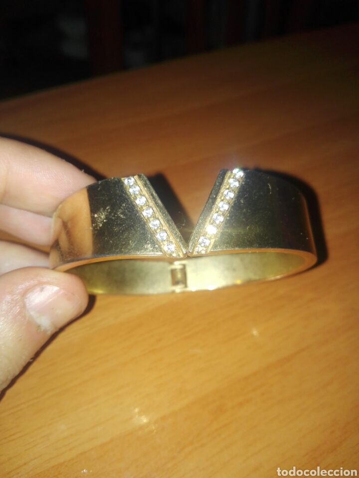Joyeria: Pulsera vintage a&ntilde;os 80 chapado y pedrer&iacute;a