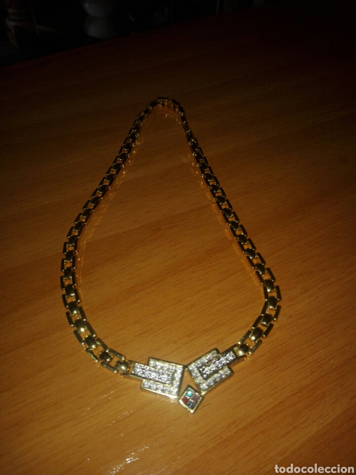 Joyeria: Gargantilla chapado en oro 9k con pedreria