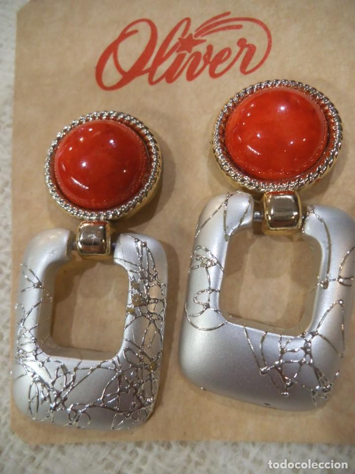 Joyeria: PENDIENTES ( PASTA - PLATA ) BOT&Oacute;N ROJO - Foto 1