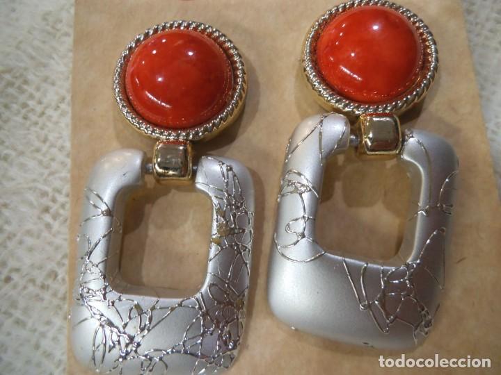Joyeria: PENDIENTES ( PASTA - PLATA ) BOT&Oacute;N ROJO - Foto 2