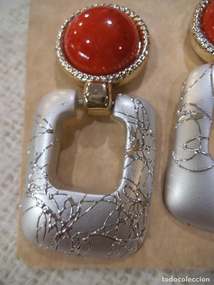 Joyeria: PENDIENTES ( PASTA - PLATA ) BOT&Oacute;N ROJO - Foto 3