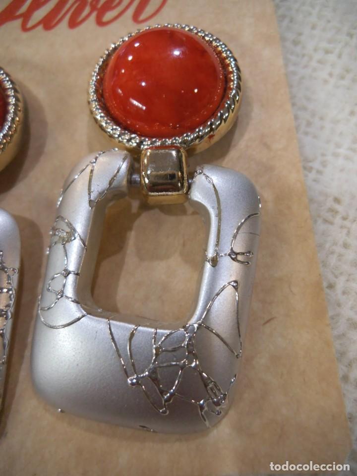 Joyeria: PENDIENTES ( PASTA - PLATA ) BOT&Oacute;N ROJO - Foto 4
