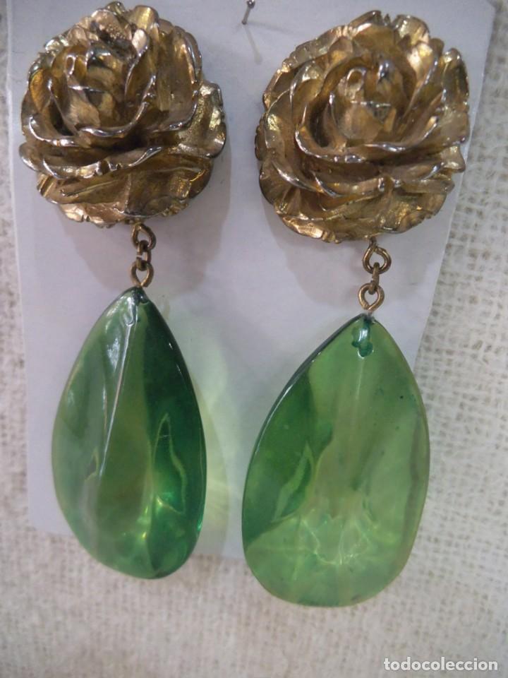 Joyeria: PENDIENTES ( LAGRIM&Oacute;N ) VERDE - TRANSPARENTE - Foto 1