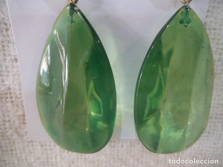 Joyeria: PENDIENTES ( LAGRIM&Oacute;N ) VERDE - TRANSPARENTE - Foto 3