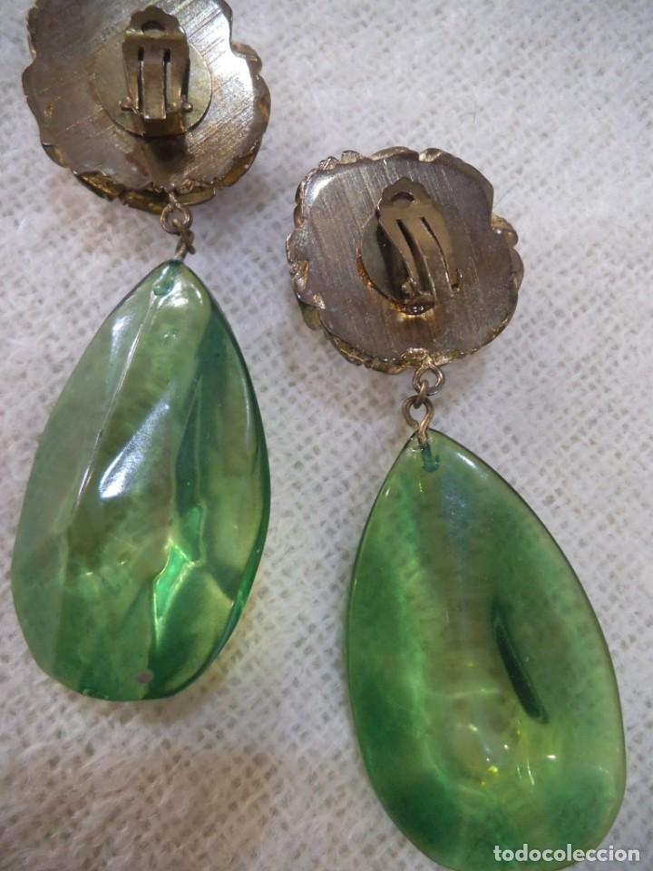 Joyeria: PENDIENTES ( LAGRIM&Oacute;N ) VERDE - TRANSPARENTE - Foto 5
