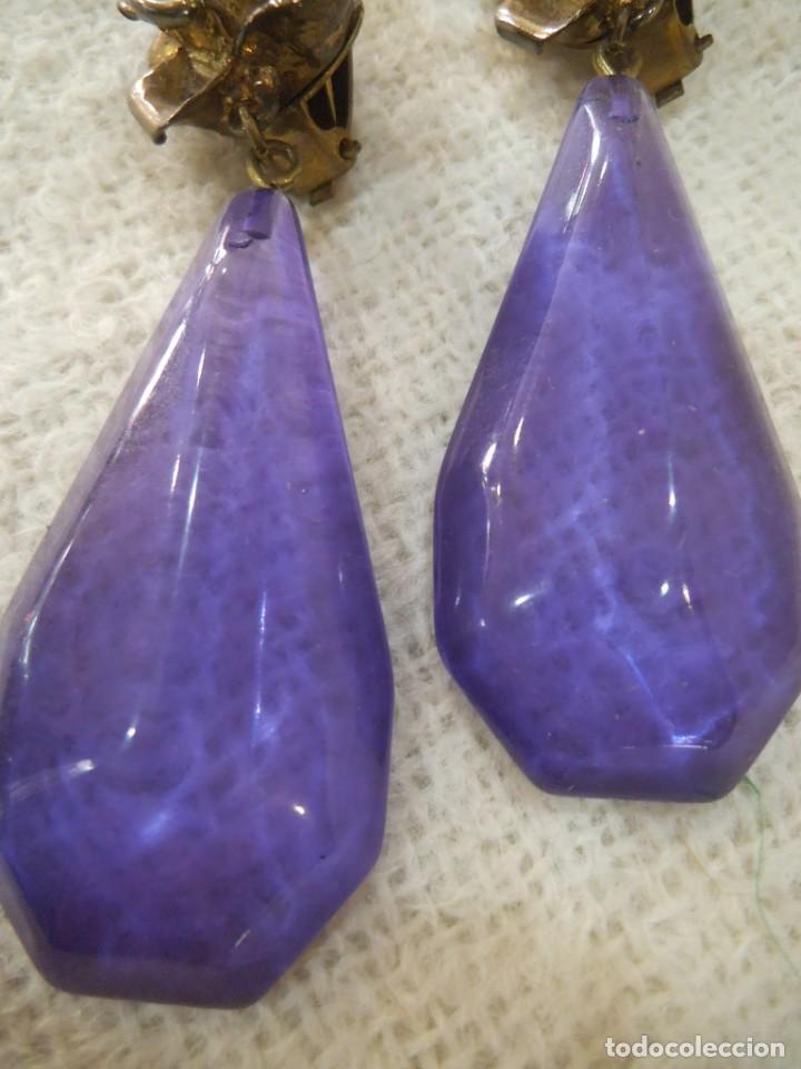 Joyeria: PENDIENTES ( LAGRIM&Oacute;N ) LILA - TRANSPARENTE - Foto 1