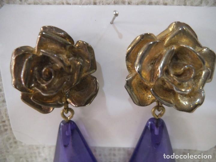 Joyeria: PENDIENTES ( LAGRIM&Oacute;N ) LILA - TRANSPARENTE - Foto 3