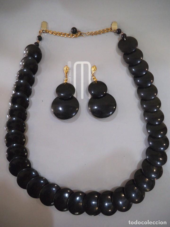 Joyeria: COLLAR Y PENDIENTES ( NEGRO ) PASTILLAS - Foto 1