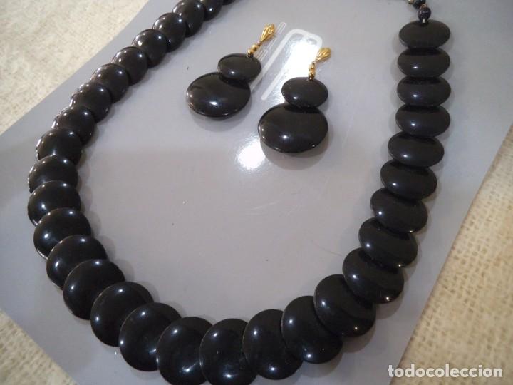 Joyeria: COLLAR Y PENDIENTES ( NEGRO ) PASTILLAS - Foto 2