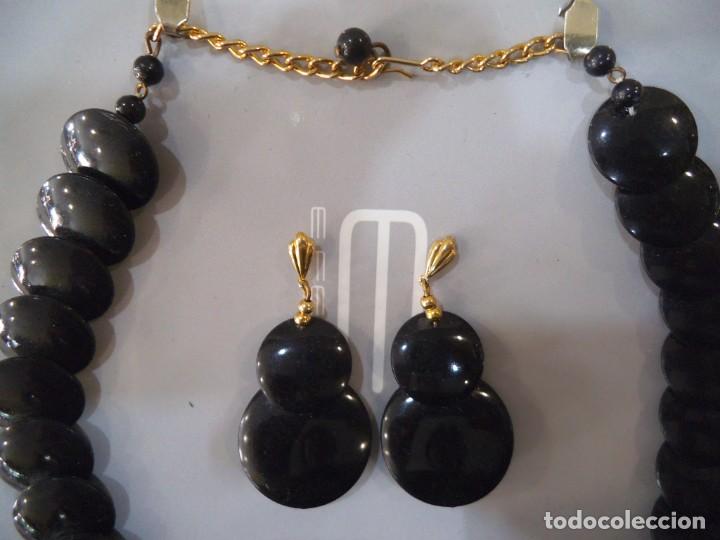 Joyeria: COLLAR Y PENDIENTES ( NEGRO ) PASTILLAS - Foto 3