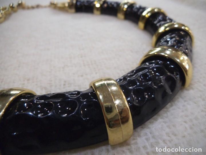 Joyeria: COLLAR Y PENDIENTES ( NEGRO - ORO ) R&Iacute;GIDO - Foto 6