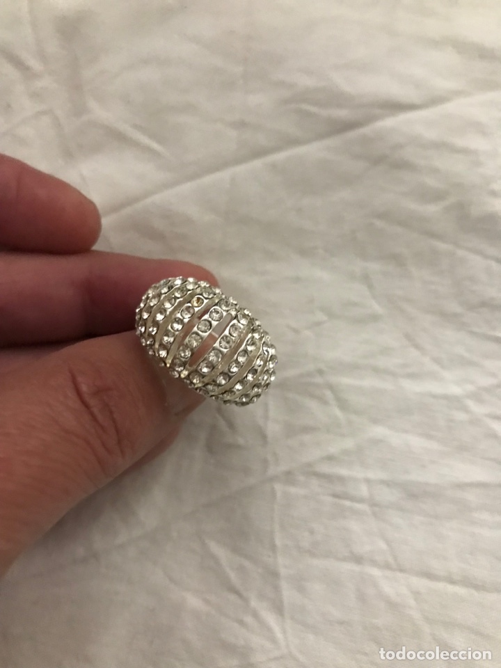 Joyeria: Anillo de filigrana rodio con circonitas. - Foto 1