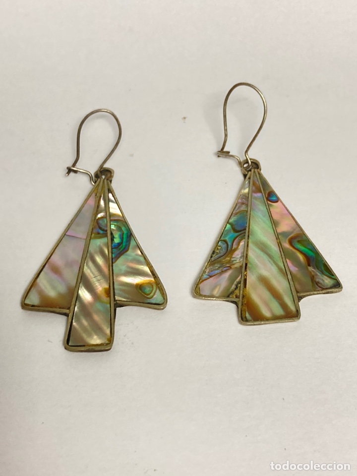 Joyeria: Pendientes de alpaca y nacar /P226 - Foto 4