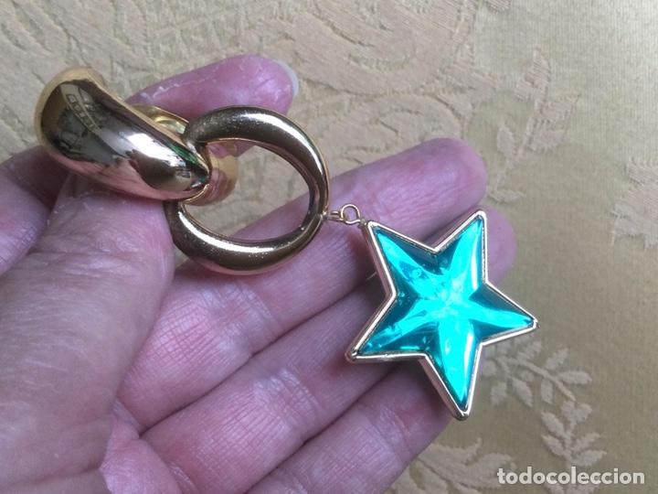 Joyeria: PENDIENTES VINTAGE LARGOS ESTRELLAS VERDE MAR - Foto 2