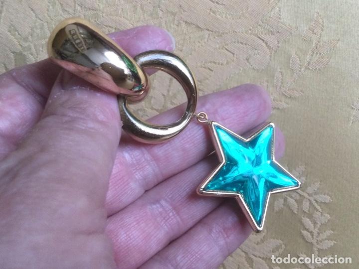 Joyeria: PENDIENTES VINTAGE LARGOS ESTRELLAS VERDE MAR - Foto 4